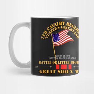 Battle Little Bighorn - 7th Cav - Indian Wars w Guidon Mug